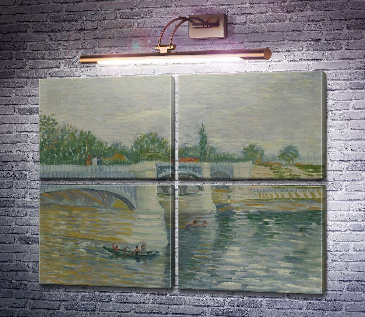 Модульная картина Сена и мост на Гранд Жатт (The Seine with the Pont de la Grande Jette), 1887 (Модуль №25) Винсент Ван Гог Модульная картина Сена и мост на Гранд Жатт (The Seine with the Pont de la Grande Jette), 1887 (Модуль №25) Винсент Ван Гог