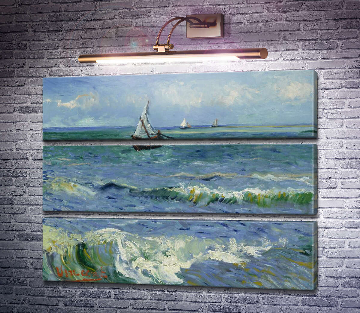 Модульна картина Море в Ле Сент-Марі-де-ла-Мер (Модуль №15) Вінсент Ван Гог Модульна картина Море в Ле Сент-Марі-де-ла-Мер (Модуль №15) Вінсент Ван Гог