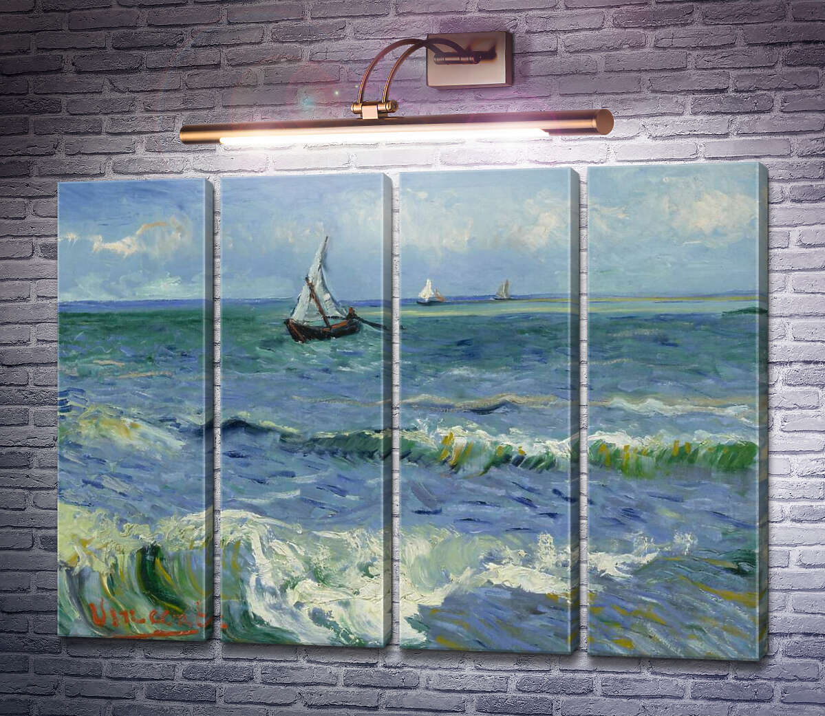 Модульна картина Море в Ле Сент-Марі-де-ла-Мер (Модуль №24) Вінсент Ван Гог
