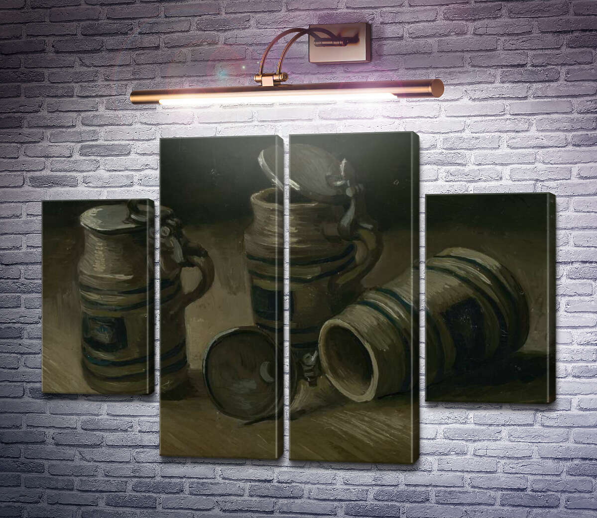Модульна картина Пивні кухлі (Beer Tankards), 1885 (Модуль №20) Вінсент Ван Гог