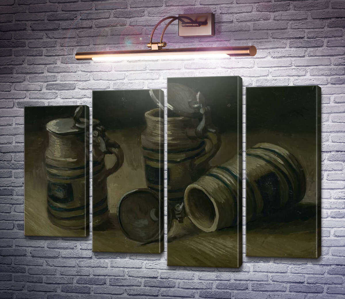 Модульна картина Пивні кухлі (Beer Tankards), 1885 (Модуль №3) Вінсент Ван Гог