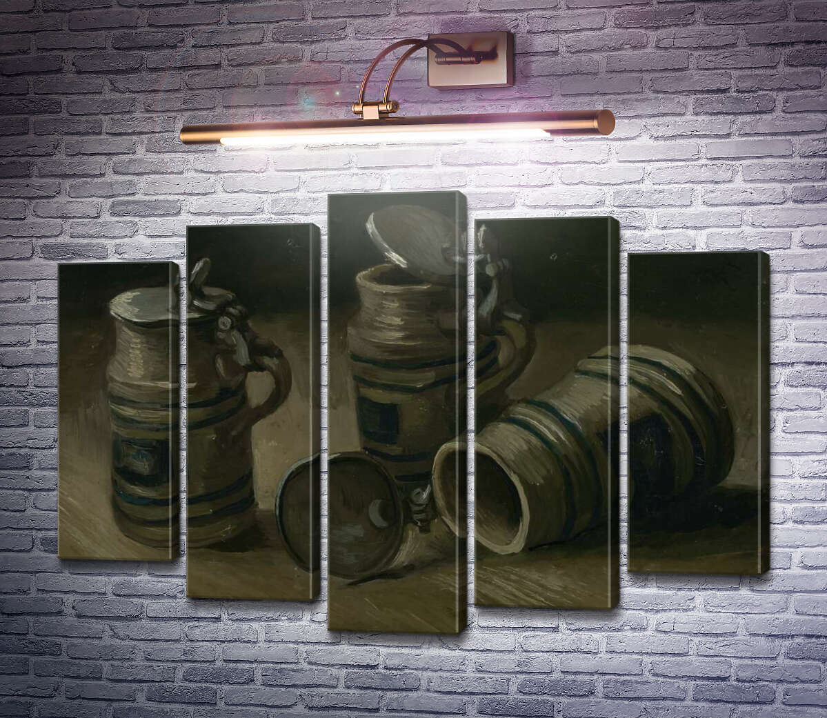 Модульна картина Пивні кухлі (Beer Tankards), 1885 (Модуль №4) Вінсент Ван Гог