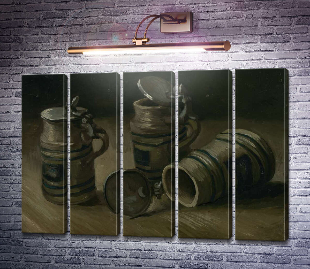 Модульная картина Пивные кружки (Beer Tankards), 1885 (Модуль №26) Винсент Ван Гог Модульная картина Пивные кружки (Beer Tankards), 1885 (Модуль №26) Винсент Ван Гог