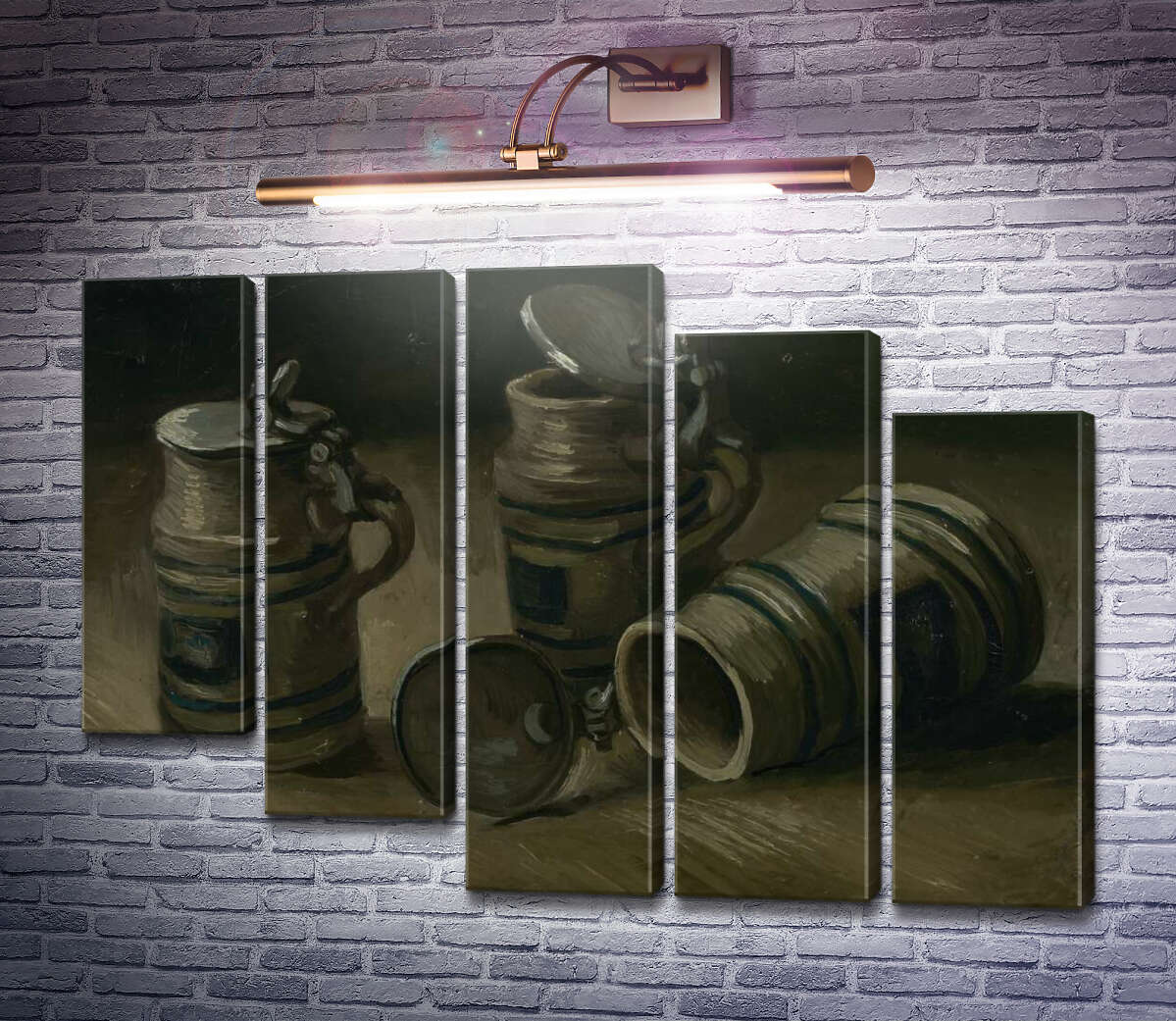 Модульна картина Пивні кухлі (Beer Tankards), 1885 (Модуль №28) Вінсент Ван Гог Модульна картина Пивні кухлі (Beer Tankards), 1885 (Модуль №28) Вінсент Ван Гог