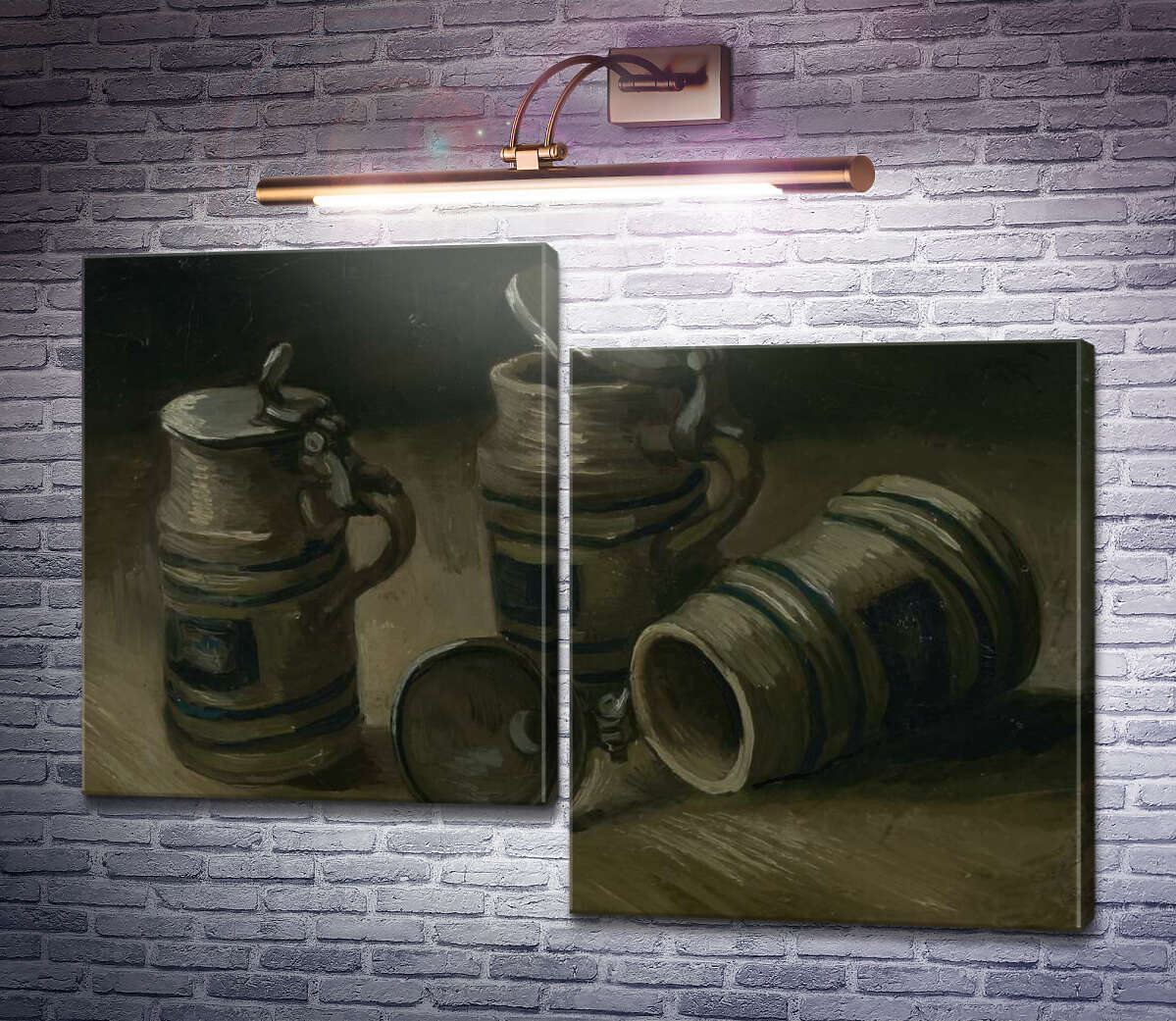 Модульная картина Пивные кружки (Beer Tankards), 1885 (Модуль №9) Винсент Ван Гог Модульная картина Пивные кружки (Beer Tankards), 1885 (Модуль №9) Винсент Ван Гог