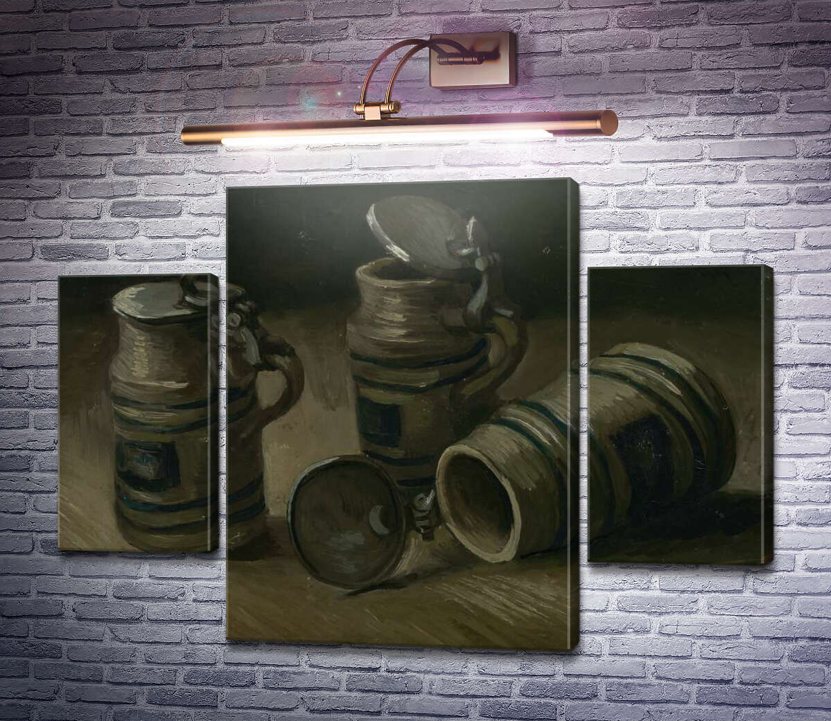 Модульна картина Пивні кухлі (Beer Tankards), 1885 (Модуль №5) Вінсент Ван Гог Модульна картина Пивні кухлі (Beer Tankards), 1885 (Модуль №5) Вінсент Ван Гог
