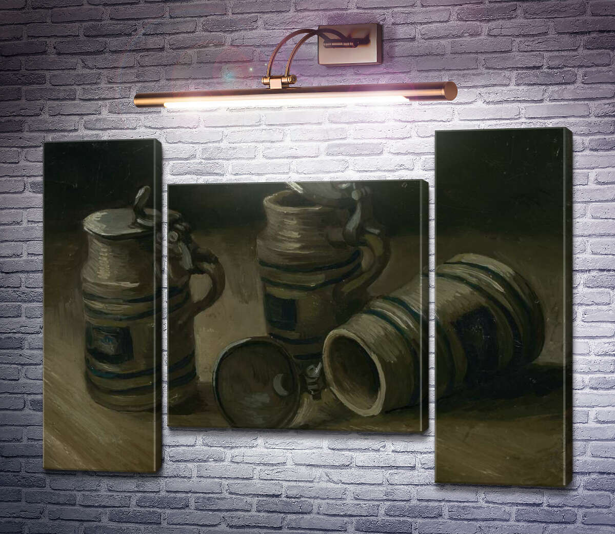 Модульная картина Пивные кружки (Beer Tankards), 1885 (Модуль №11) Винсент Ван Гог Модульная картина Пивные кружки (Beer Tankards), 1885 (Модуль №11) Винсент Ван Гог