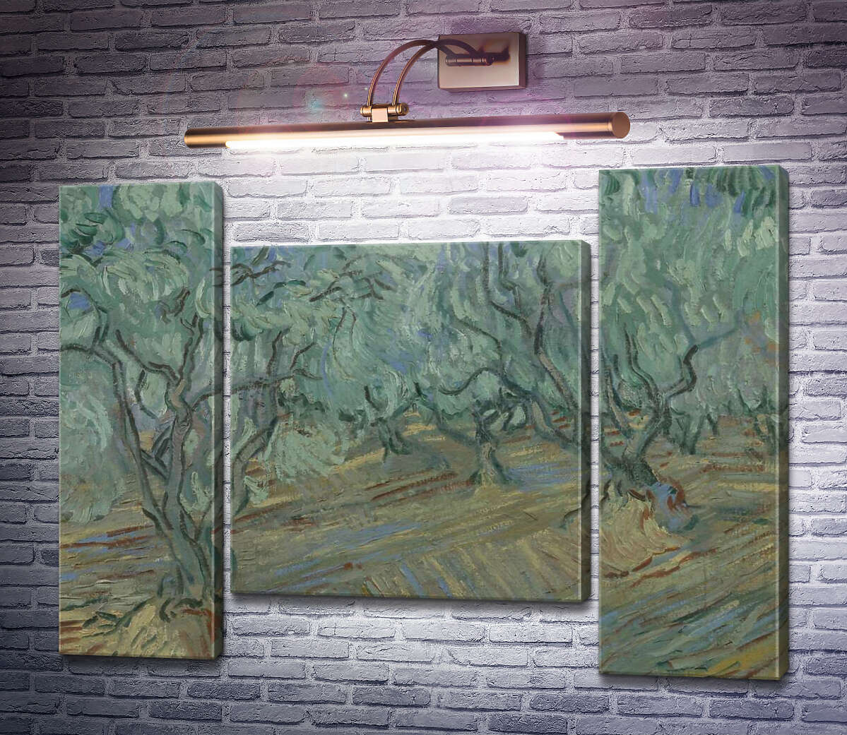 Модульна картина Оливковий гай і блакитне небо (Olive Grove with Blue Sky), 1889 (Модуль №11) Вінсент Ван Гог Модульна картина Оливковий гай і блакитне небо (Olive Grove with Blue Sky), 1889 (Модуль №11) Вінсент Ван Гог