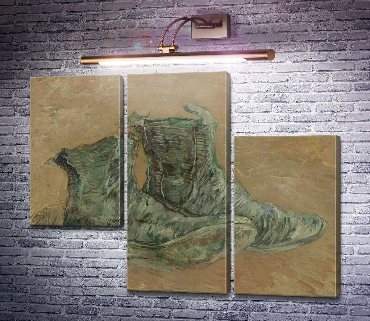 Модульная картина Ботинки (Shoes), 1887 (Модуль №13) Винсент Ван Гог