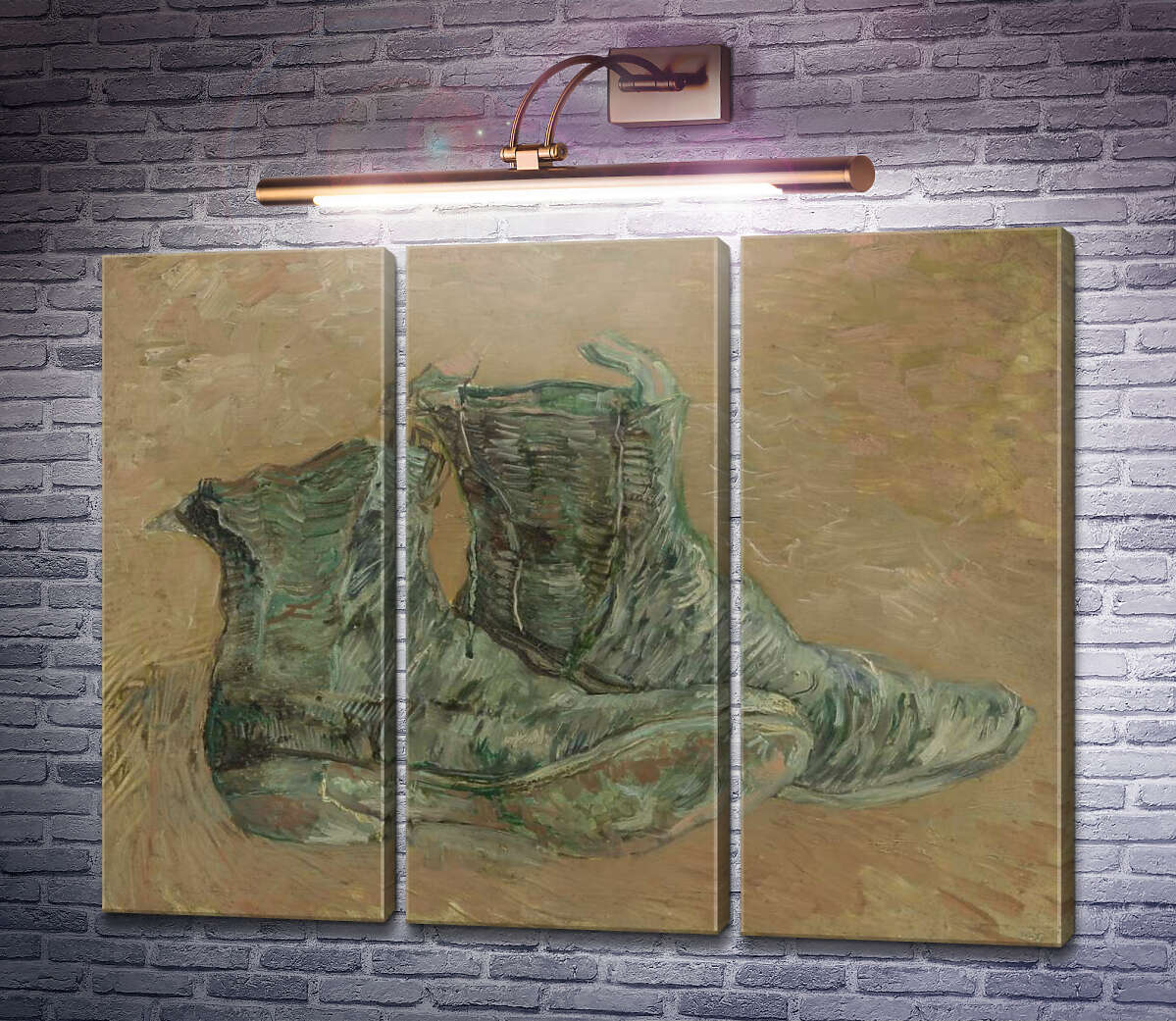 Модульная картина Ботинки (Shoes), 1887 (Модуль №2) Винсент Ван Гог