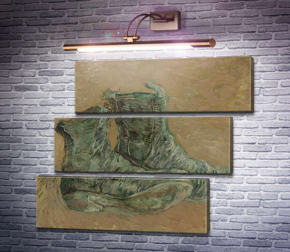 Модульна картина Черевики (Shoes), 1887 (Модуль №17) Вінсент Ван Гог