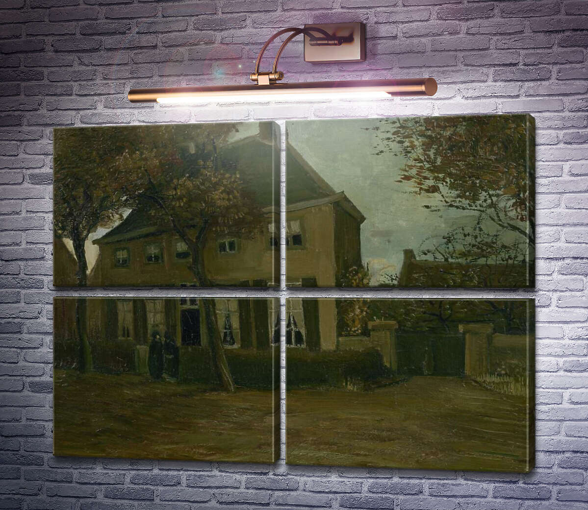 Модульная картина Дом приходского священника в Нюэнене (The Parsonage at Nuenen), 1885 (Модуль №25) Винсент Ван Гог Модульная картина Дом приходского священника в Нюэнене (The Parsonage at Nuenen), 1885 (Модуль №25) Винсент Ван Гог