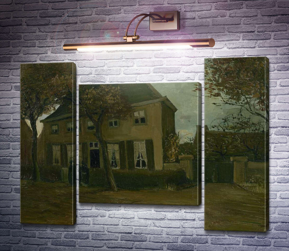 Модульная картина Дом приходского священника в Нюэнене (The Parsonage at Nuenen), 1885 (Модуль №11) Винсент Ван Гог Модульная картина Дом приходского священника в Нюэнене (The Parsonage at Nuenen), 1885 (Модуль №11) Винсент Ван Гог