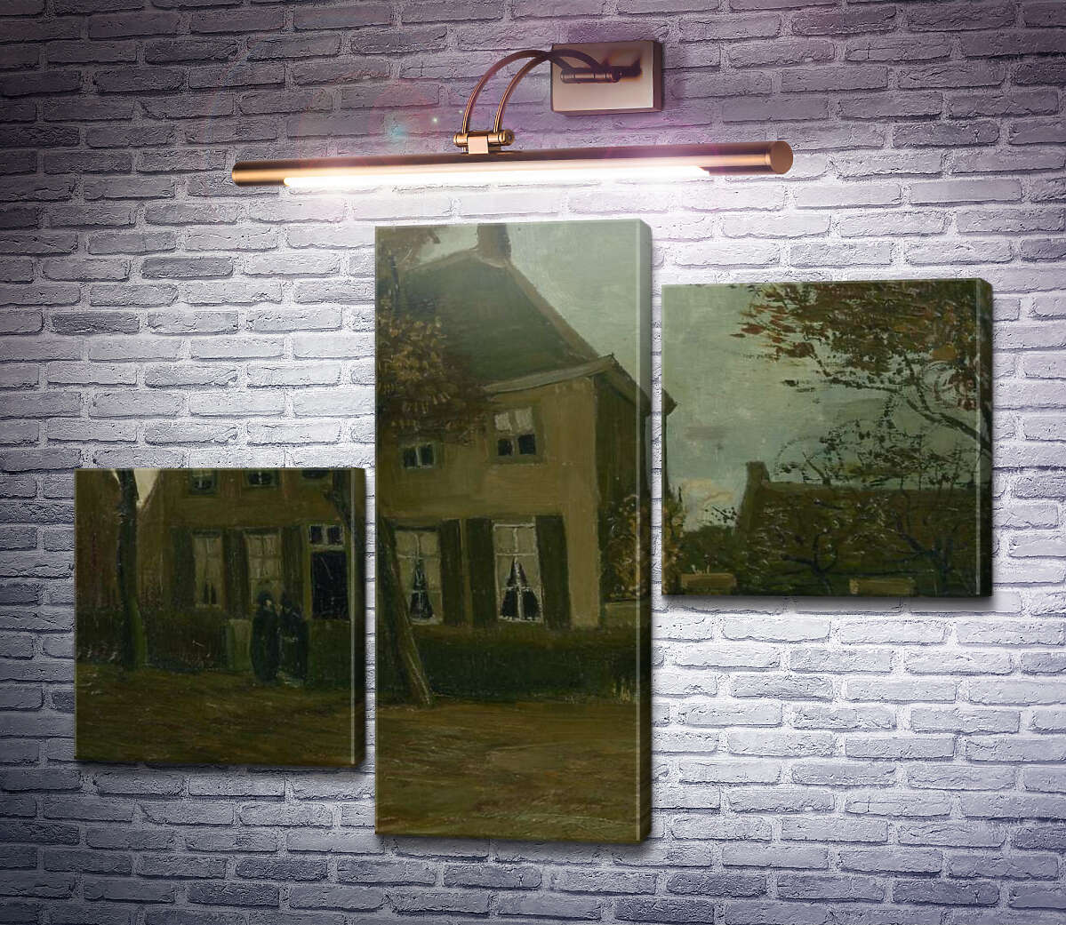 Модульна картина Будинок парафіяльного священика в Нюенене (The Parsonage at Nuenen), 1885 (Модуль №12) Вінсент Ван Гог Модульна картина Будинок парафіяльного священика в Нюенене (The Parsonage at Nuenen), 1885 (Модуль №12) Вінсент Ван Гог