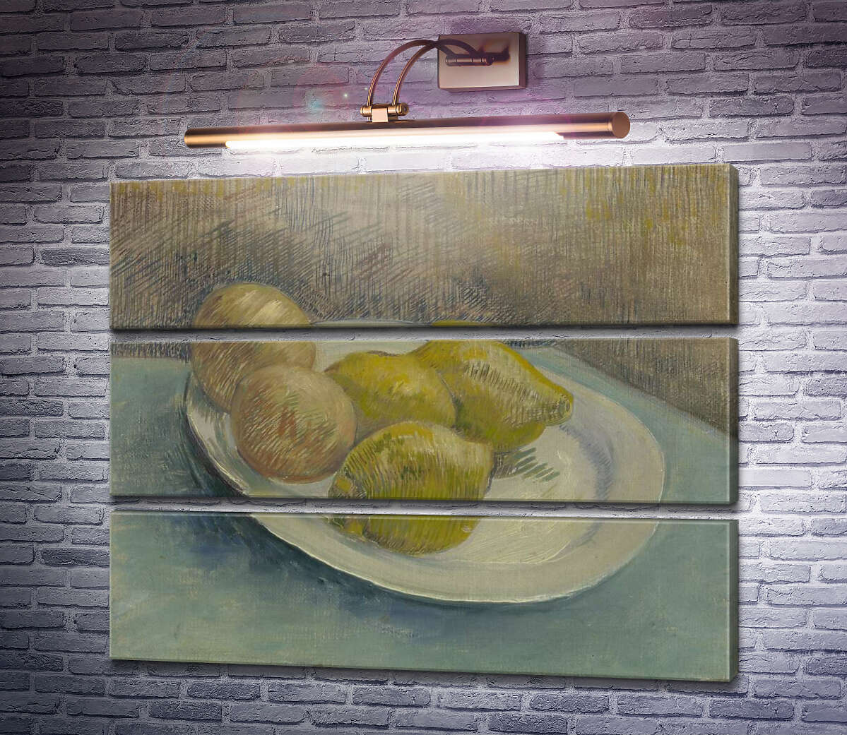 Модульная картина Натюрморт с лимонами на тарелке (Still Life with Lemons on a Plate), 1887 (Модуль №15) Винсент Ван Гог