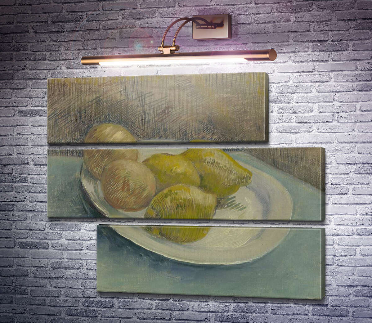 Модульна картина Натюрморт з лимонами на тарілці (Still Life with Lemons on a Plate), 1887 (Модуль №16) Вінсент Ван Гог Модульна картина Натюрморт з лимонами на тарілці (Still Life with Lemons on a Plate), 1887 (Модуль №16) Вінсент Ван Гог