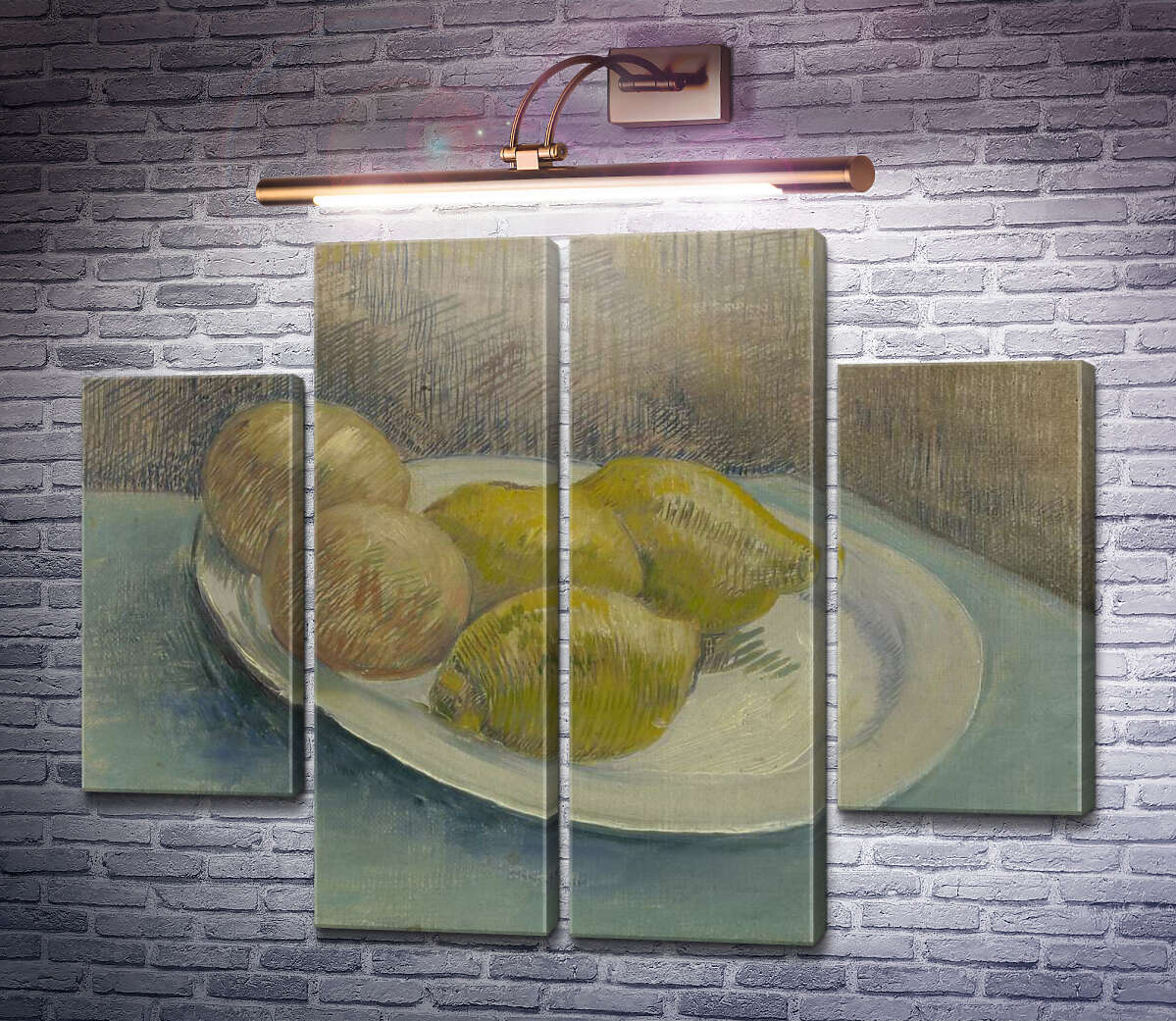 Модульная картина Натюрморт с лимонами на тарелке (Still Life with Lemons on a Plate), 1887 (Модуль №20) Винсент Ван Гог