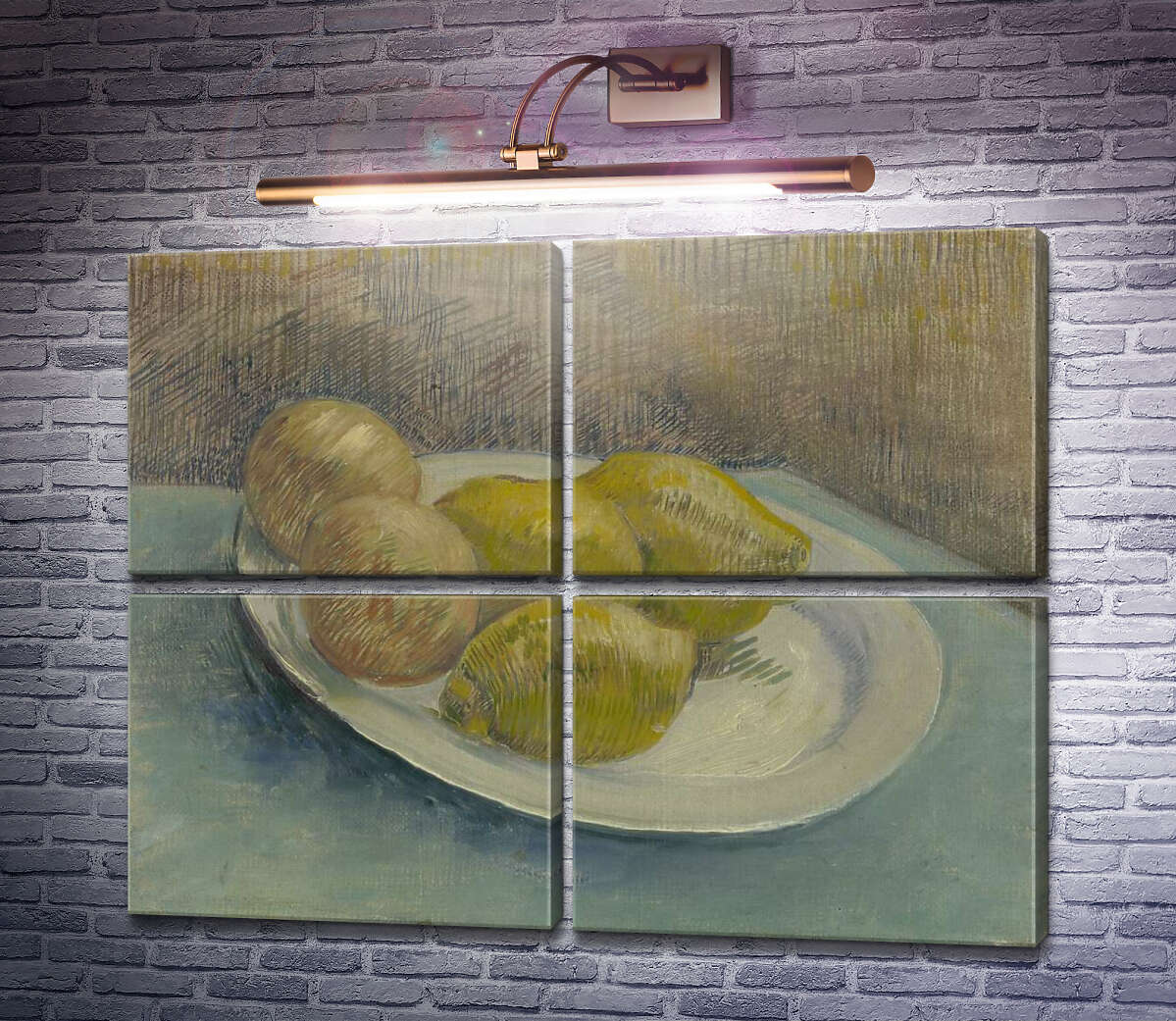 Модульна картина Натюрморт з лимонами на тарілці (Still Life with Lemons on a Plate), 1887 (Модуль №25) Вінсент Ван Гог
