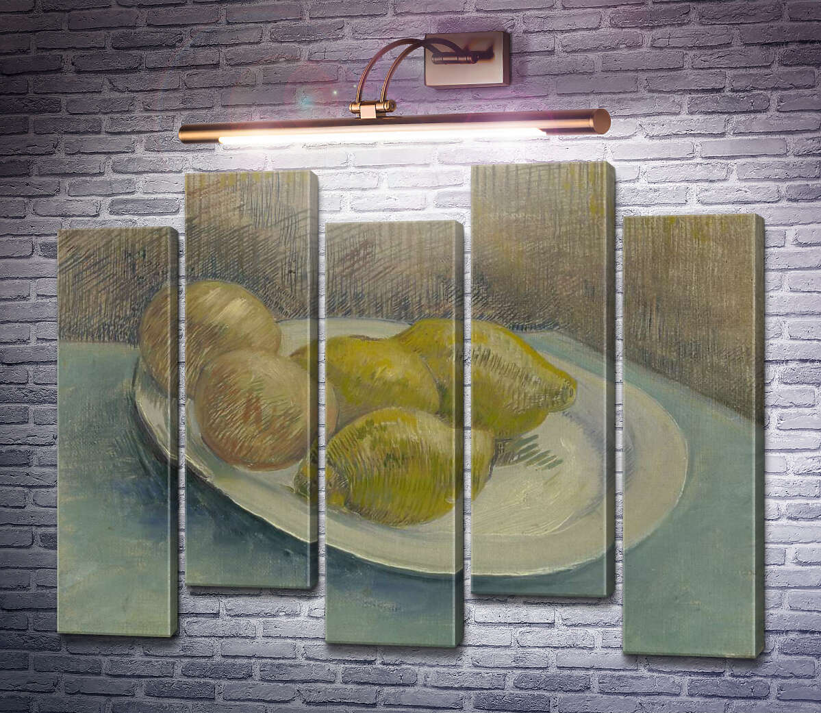 Модульная картина Натюрморт с лимонами на тарелке (Still Life with Lemons on a Plate), 1887 (Модуль №30) Винсент Ван Гог Модульная картина Натюрморт с лимонами на тарелке (Still Life with Lemons on a Plate), 1887 (Модуль №30) Винсент Ван Гог