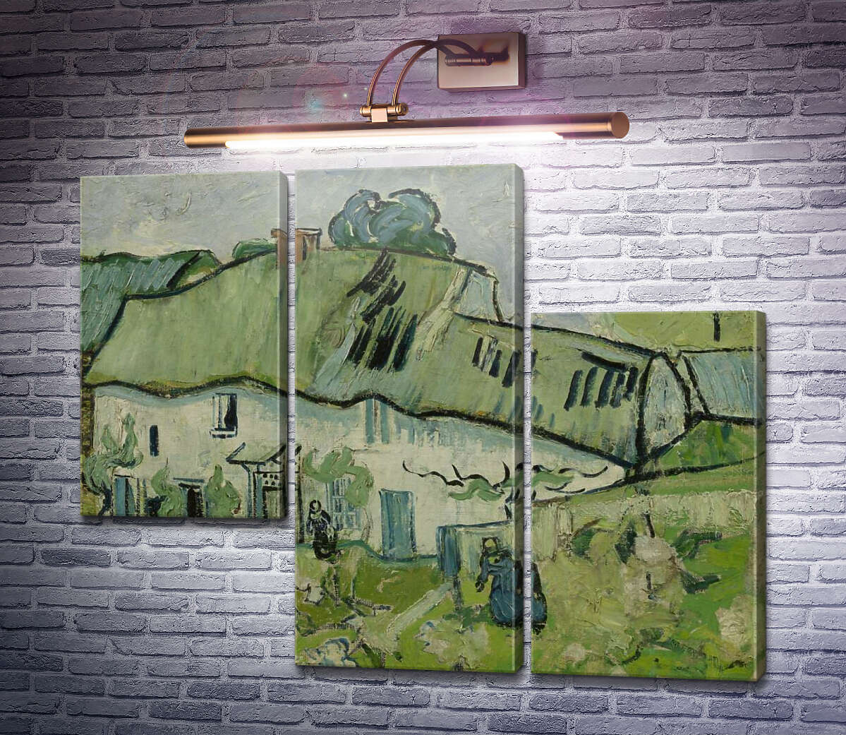 Модульна картина Ферма з двома фігурами (Farmhouse with Two Figures), 1890 (Модуль №13) Вінсент Ван Гог Модульна картина Ферма з двома фігурами (Farmhouse with Two Figures), 1890 (Модуль №13) Вінсент Ван Гог