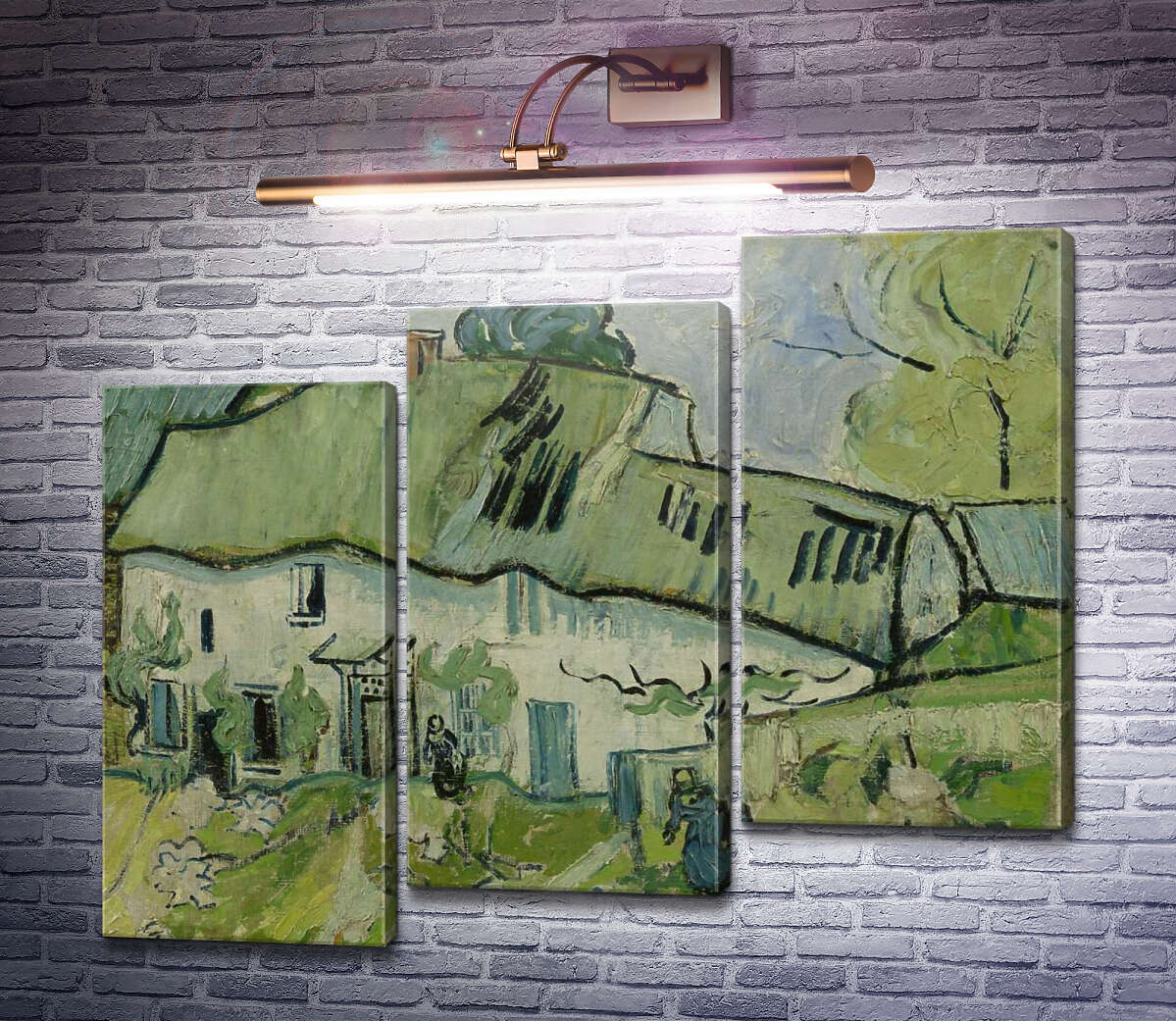 Модульна картина Ферма з двома фігурами (Farmhouse with Two Figures), 1890 (Модуль №14) Вінсент Ван Гог Модульна картина Ферма з двома фігурами (Farmhouse with Two Figures), 1890 (Модуль №14) Вінсент Ван Гог