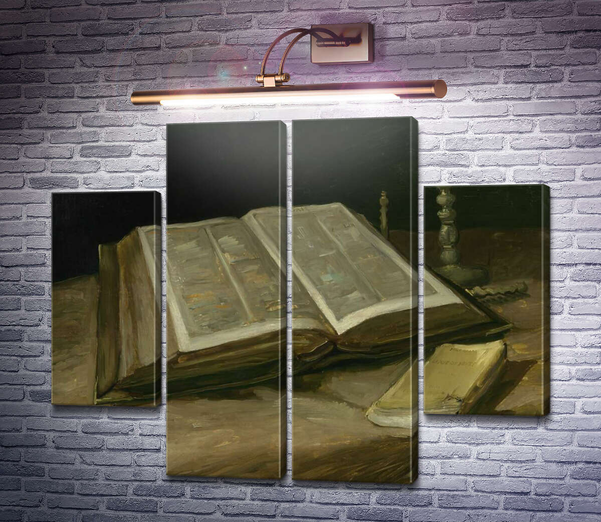 Модульная картина Натюрморт с библией (Still Life with Bible), 1885 (Модуль №20) Винсент Ван Гог Модульная картина Натюрморт с библией (Still Life with Bible), 1885 (Модуль №20) Винсент Ван Гог