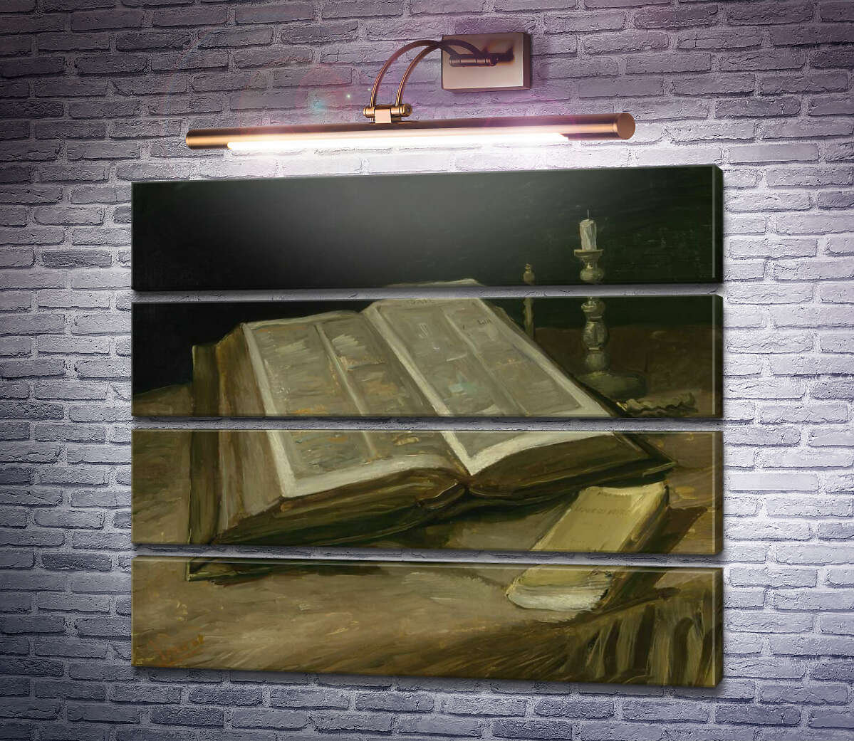 Модульна картина Натюрморт з біблією (Still Life with Bible), 1885 (Модуль №22) Вінсент Ван Гог