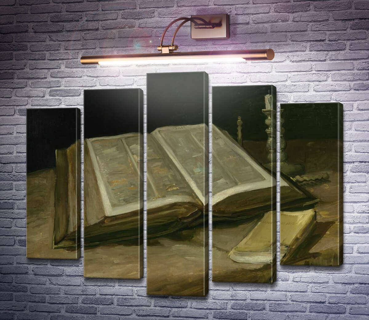 Модульна картина Натюрморт з біблією (Still Life with Bible), 1885 (Модуль №4) Вінсент Ван Гог
