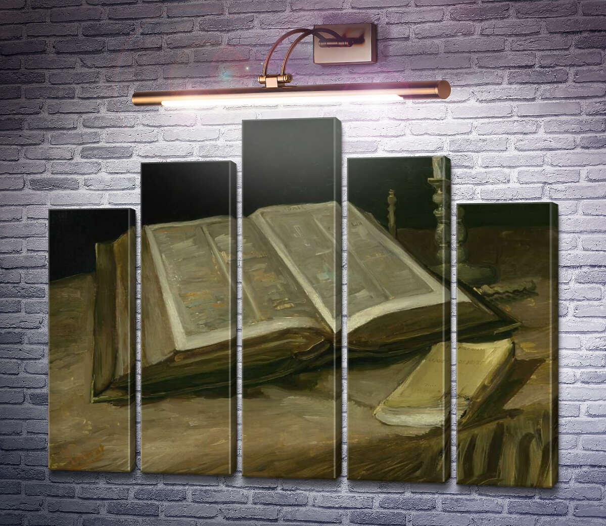 Модульна картина Натюрморт з біблією (Still Life with Bible), 1885 (Модуль №29) Вінсент Ван Гог