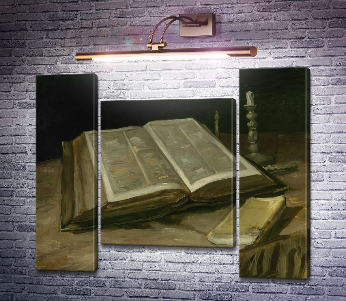 Модульна картина Натюрморт з біблією (Still Life with Bible), 1885 (Модуль №11) Вінсент Ван Гог