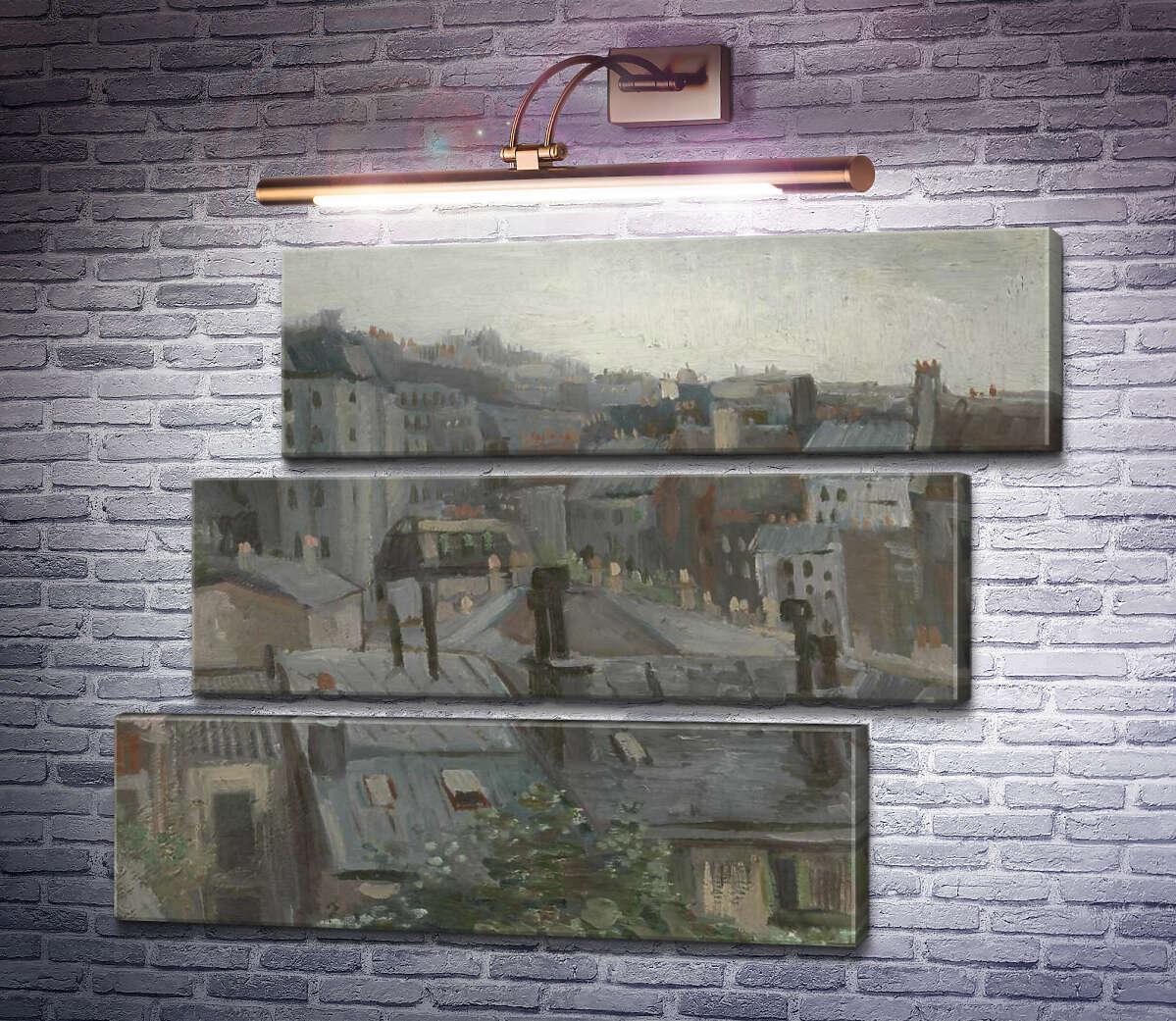 Модульна картина Вид зі студії Вінсента (View from Vincent's Studio), 1886 (Модуль №17) Вінсент Ван Гог
