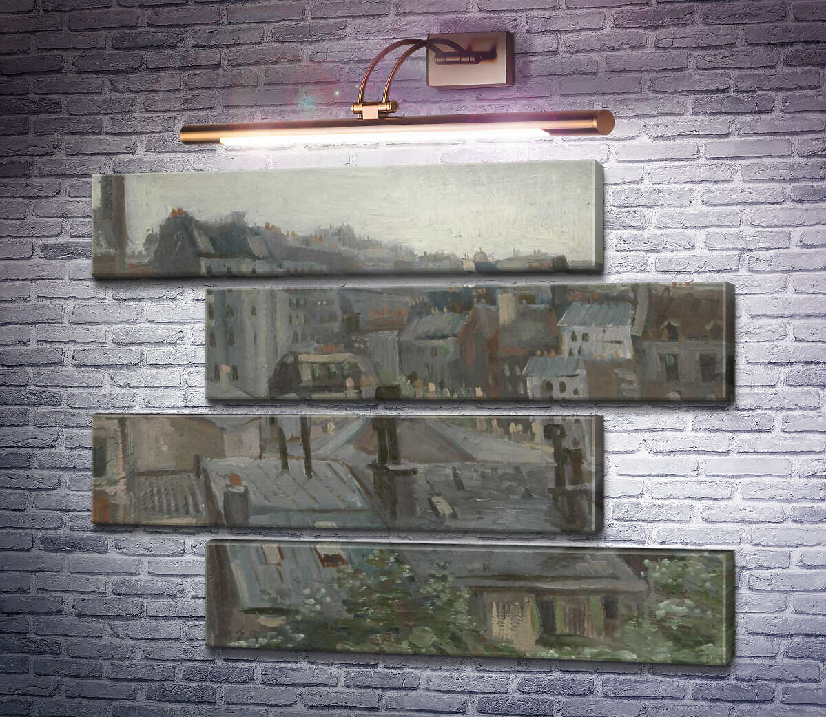 Модульная картина Вид из студии Винсента (View from Vincent's Studio), 1886 (Модуль №23) Винсент Ван Гог Модульная картина Вид из студии Винсента (View from Vincent's Studio), 1886 (Модуль №23) Винсент Ван Гог