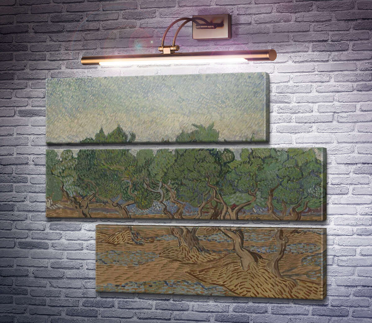 Модульна картина Оливковий гай (Olive Grove), 1889 03 (Модуль №16) Вінсент Ван Гог Модульна картина Оливковий гай (Olive Grove), 1889 03 (Модуль №16) Вінсент Ван Гог