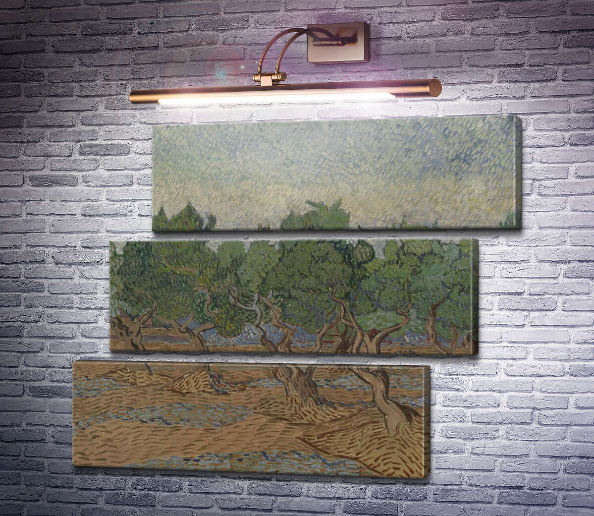 Модульна картина Оливковий гай (Olive Grove), 1889 03 (Модуль №17) Вінсент Ван Гог