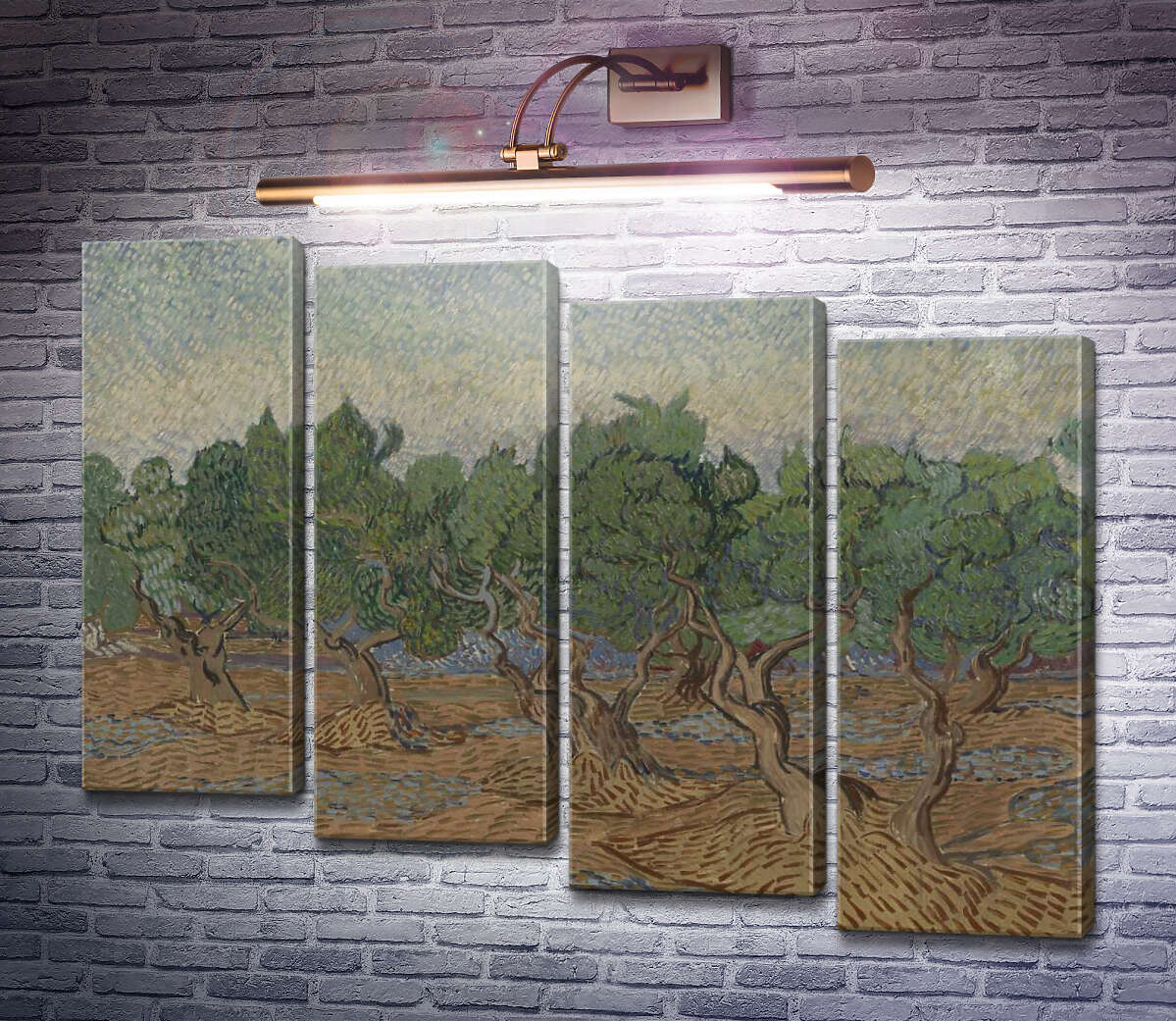 Модульна картина Оливковий гай (Olive Grove), 1889 03 (Модуль №19) Вінсент Ван Гог Модульна картина Оливковий гай (Olive Grove), 1889 03 (Модуль №19) Вінсент Ван Гог