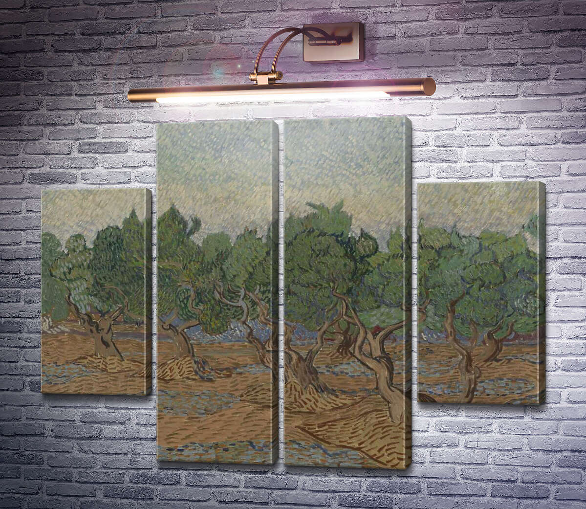 Модульная картина Оливковая роща (Olive Grove), 1889 03 (Модуль №20) Винсент Ван Гог Модульная картина Оливковая роща (Olive Grove), 1889 03 (Модуль №20) Винсент Ван Гог