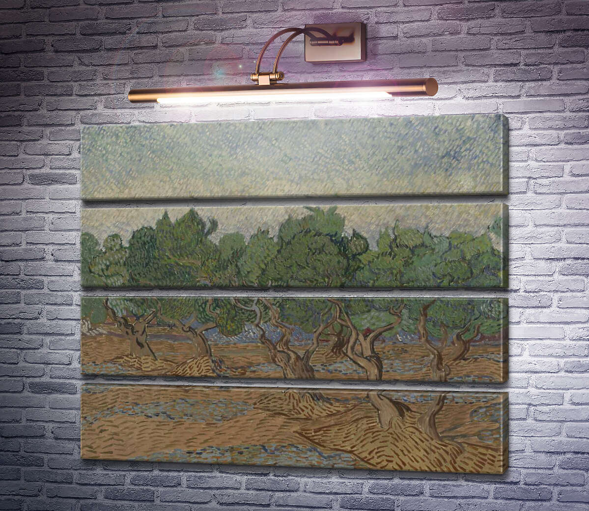 Модульна картина Оливковий гай (Olive Grove), 1889 03 (Модуль №22) Вінсент Ван Гог