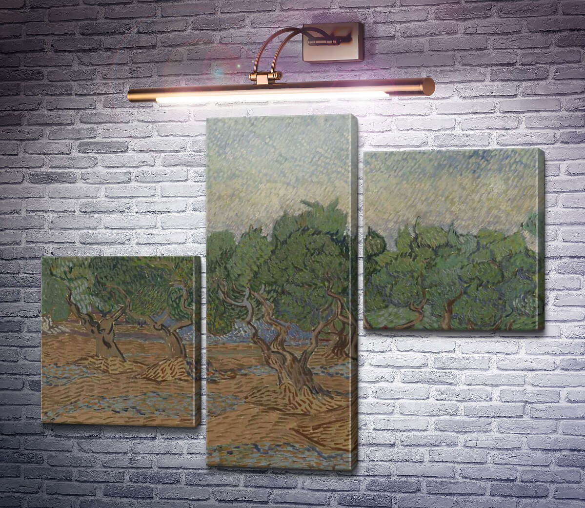 Модульна картина Оливковий гай (Olive Grove), 1889 03 (Модуль №12) Вінсент Ван Гог