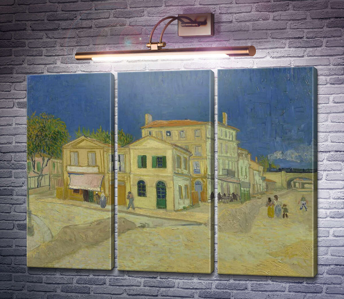 Модульная картина Дом Винсента в Арле (желтый Дом) (Vincent`s House in Arles (The Yellow House)), 1888 (Модуль №2) Винсент Ван Гог