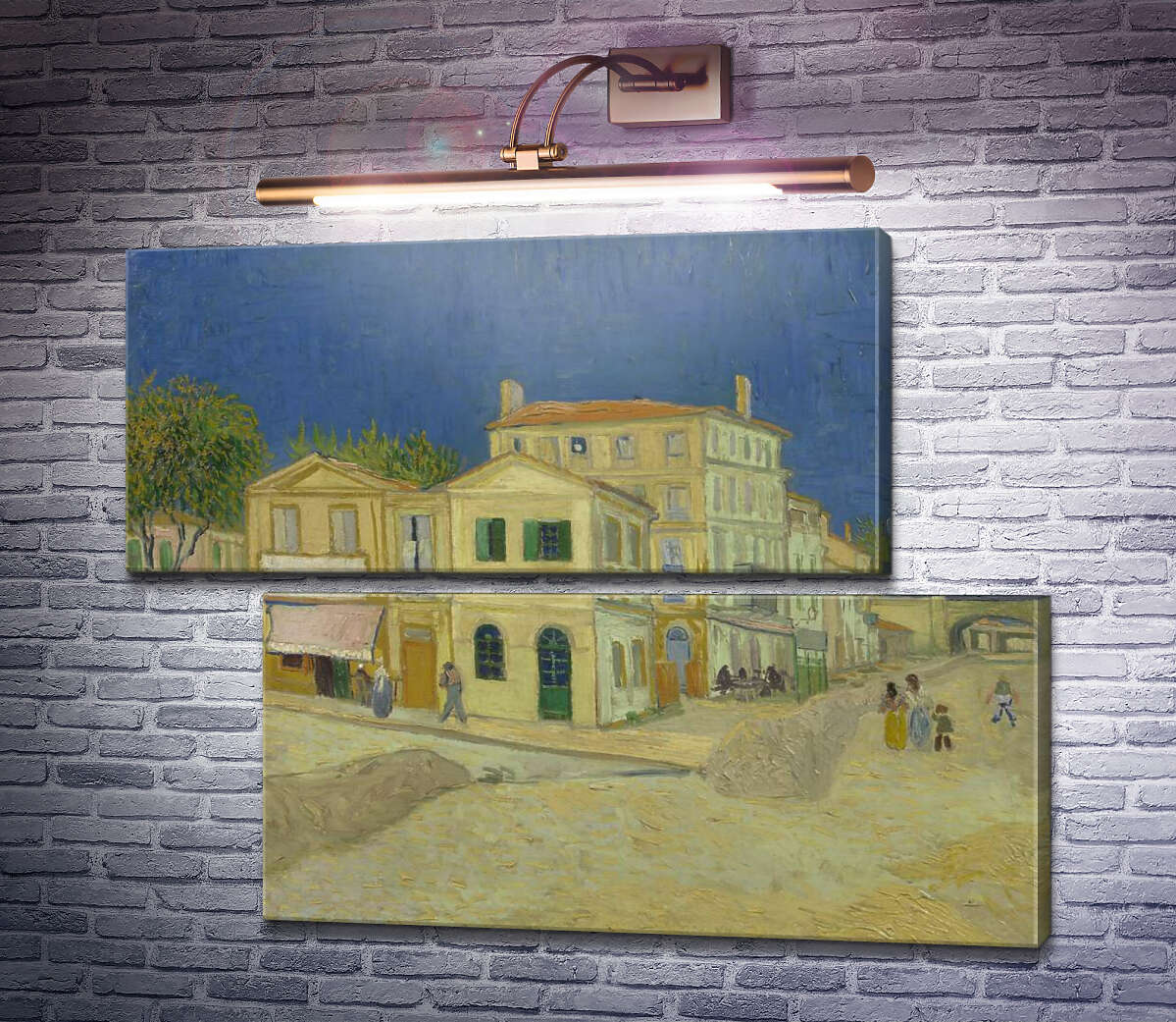 Модульна картина Будинок Вінсента в Арлі (жовтий Будинок) (Vincent`s House in Arles (The Yellow House)), 1888 (Модуль №8) Вінсент Ван Гог