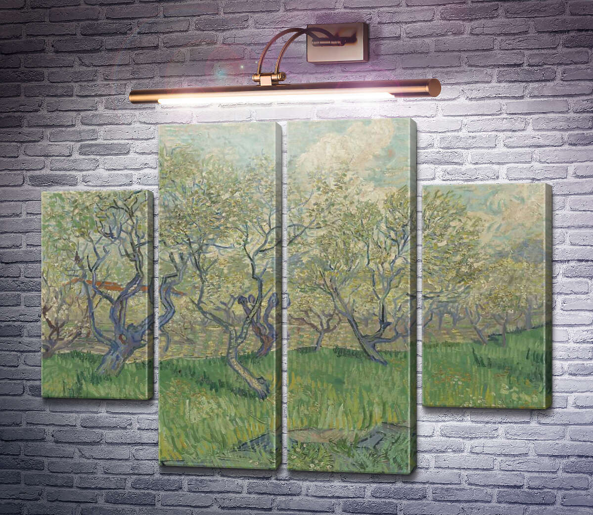 Модульна картина Фруктовий сад в цвіту (Orchard in Blossom), 1888 (Модуль №20) Вінсент Ван Гог Модульна картина Фруктовий сад в цвіту (Orchard in Blossom), 1888 (Модуль №20) Вінсент Ван Гог