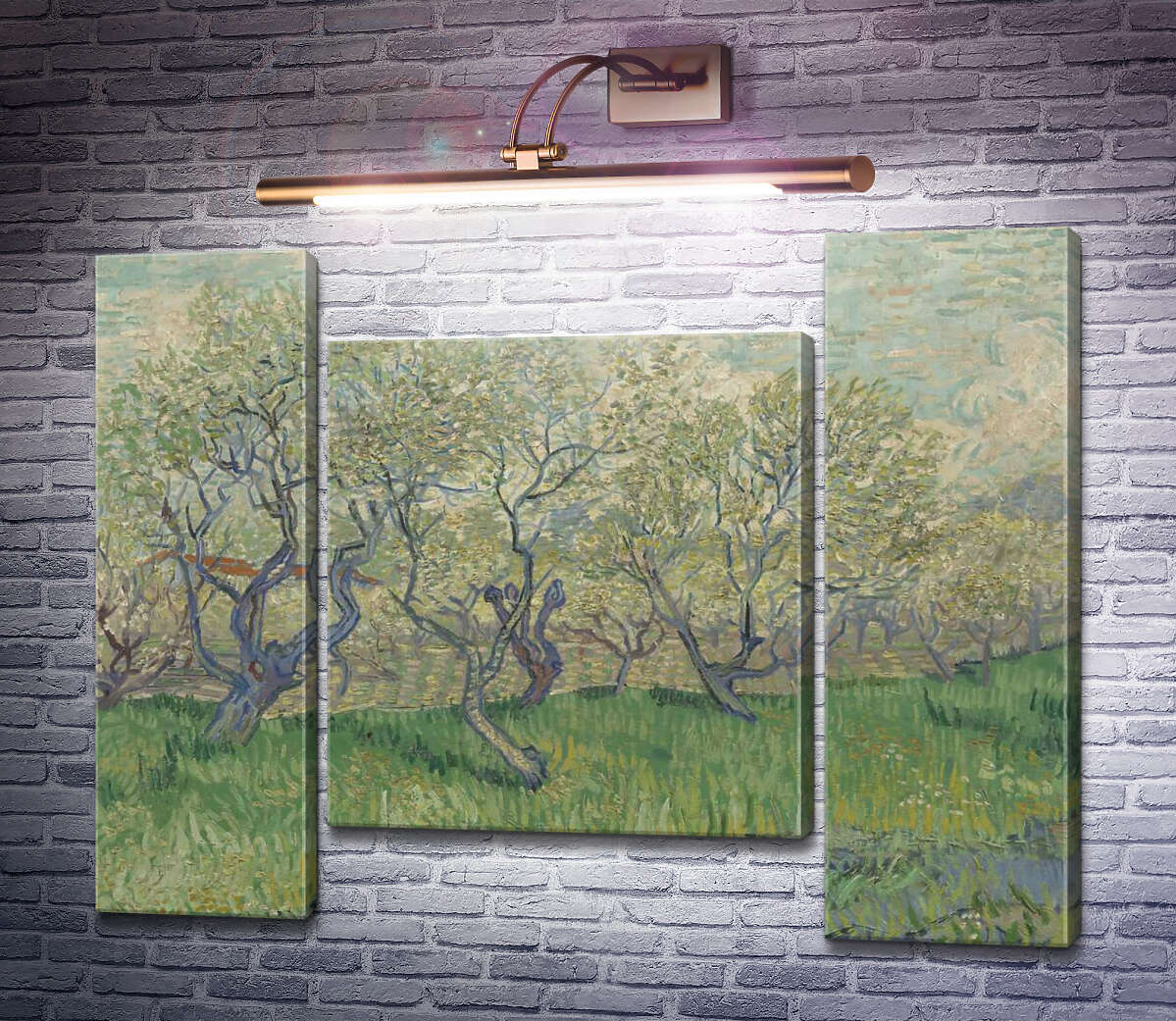 Модульна картина Фруктовий сад в цвіту (Orchard in Blossom), 1888 (Модуль №11) Вінсент Ван Гог Модульна картина Фруктовий сад в цвіту (Orchard in Blossom), 1888 (Модуль №11) Вінсент Ван Гог