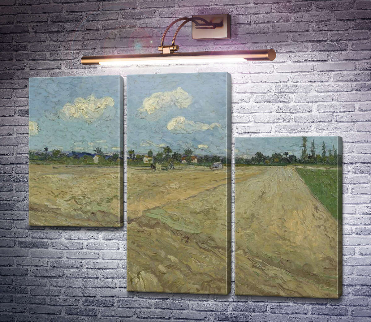 Модульна картина Заоране поле (The Ploughed Field), 1888 (Модуль №13) Вінсент Ван Гог