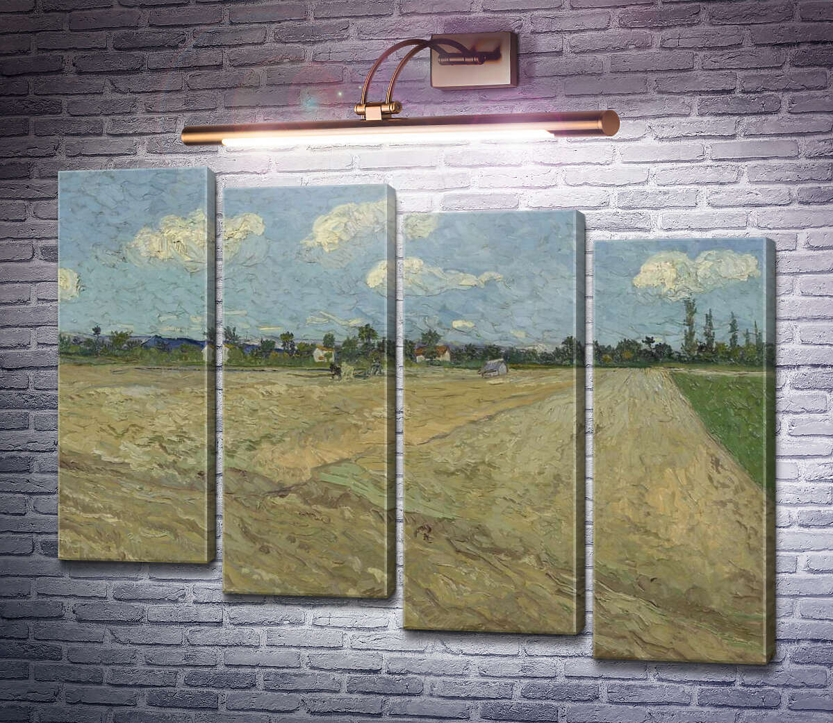 Модульная картина Вспаханное поле (The Ploughed Field), 1888 (Модуль №19) Винсент Ван Гог Модульная картина Вспаханное поле (The Ploughed Field), 1888 (Модуль №19) Винсент Ван Гог