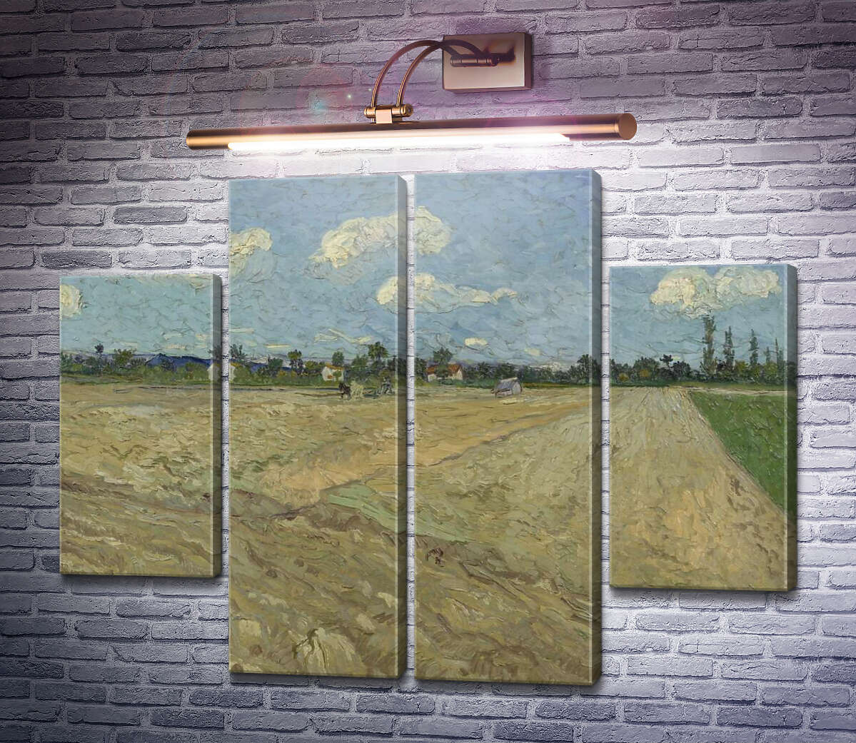 Модульна картина Заоране поле (The Ploughed Field), 1888 (Модуль №20) Вінсент Ван Гог