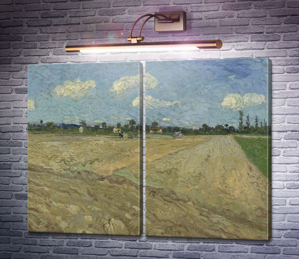 Модульна картина Заоране поле (The Ploughed Field), 1888 (Модуль №6) Вінсент Ван Гог