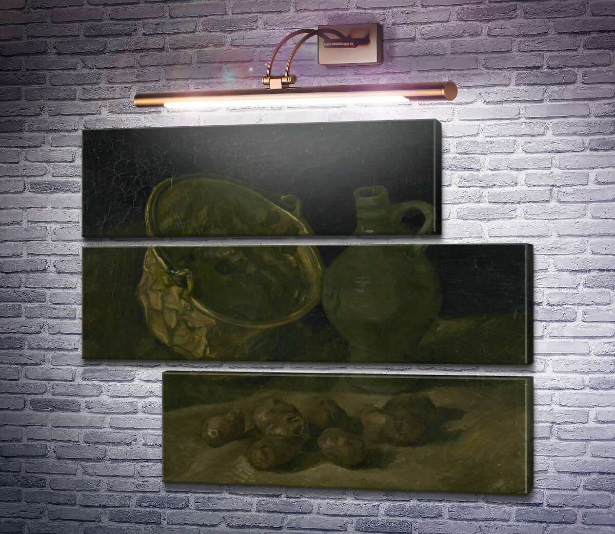 Модульна картина Натюрморт з мідним казанком і глечиком (Still Life with Brass Cauldron and Jug), 1885 (Модуль №16) Вінсент Ван Гог