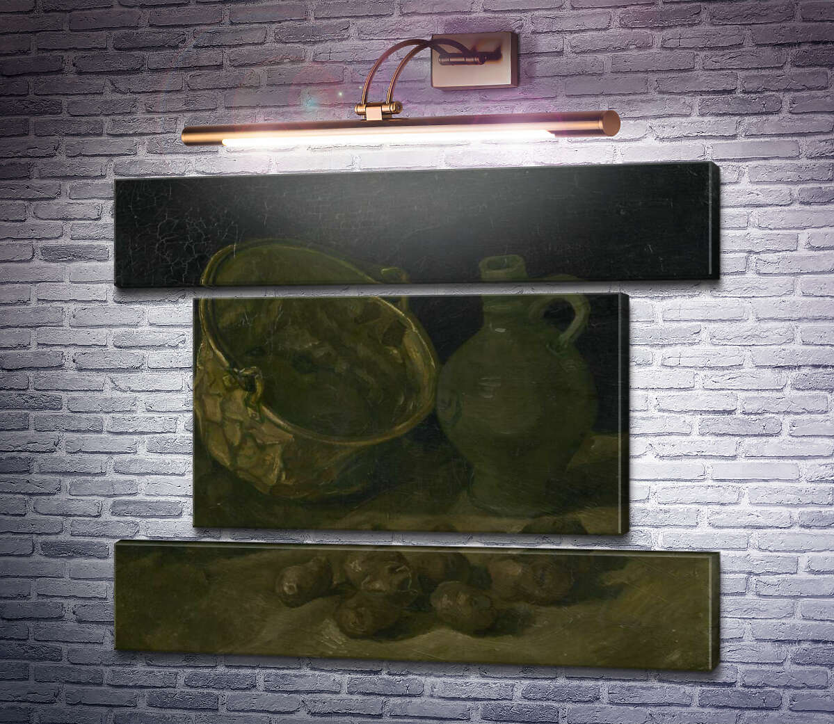 Модульна картина Натюрморт з мідним казанком і глечиком (Still Life with Brass Cauldron and Jug), 1885 (Модуль №18) Вінсент Ван Гог