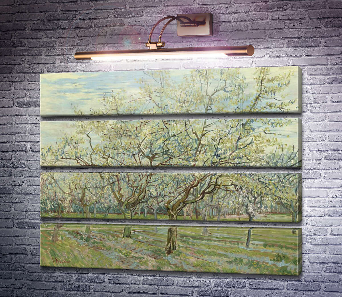 Модульна картина Фруктовий сад з квітучими сливами (Orchard with Blossoming Plum Trees), 1888 (Модуль №22) Вінсент Ван Гог Модульна картина Фруктовий сад з квітучими сливами (Orchard with Blossoming Plum Trees), 1888 (Модуль №22) Вінсент Ван Гог