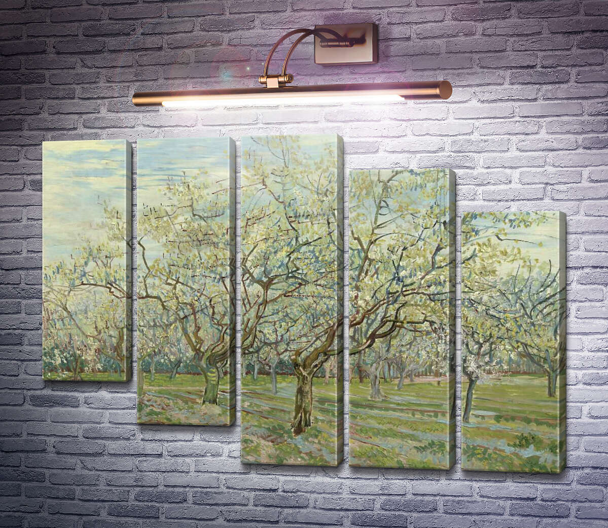 Модульна картина Фруктовий сад з квітучими сливами (Orchard with Blossoming Plum Trees), 1888 (Модуль №28) Вінсент Ван Гог Модульна картина Фруктовий сад з квітучими сливами (Orchard with Blossoming Plum Trees), 1888 (Модуль №28) Вінсент Ван Гог